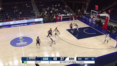 2024年11月26日 美杯预 美国男篮 97 - 74 巴哈马男篮 全场集锦