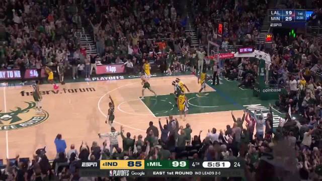 2025年04月26日NBA季后赛东部首轮G3 步行者 - 雄鹿 全场录像