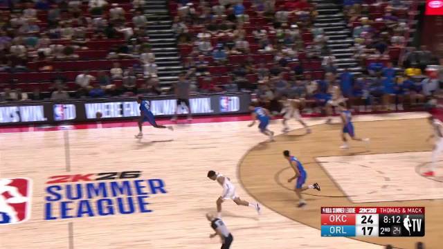 2025年07月16日 夏联：阿杰伊-米切尔27+7 卡尔森23+7 雷霆力克魔术