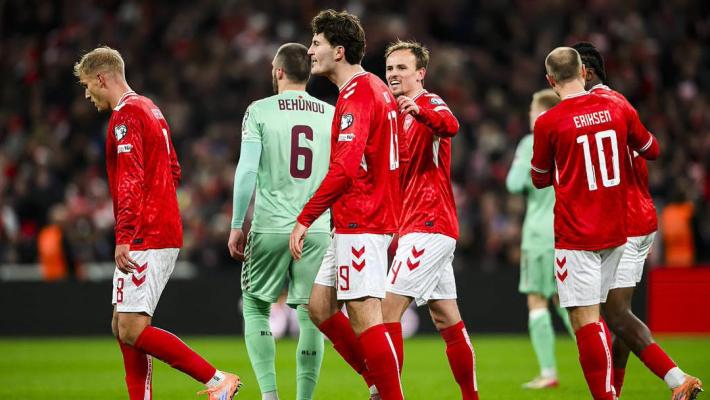 2025年11月16日 世预赛-达姆斯高破门 丹麦2-2白俄罗斯末轮不败晋级世界杯