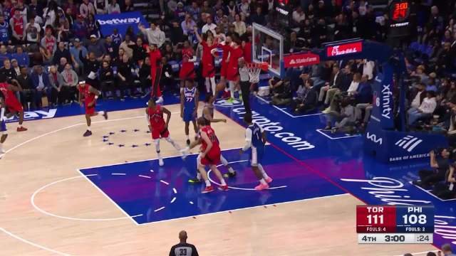 2025年11月20日 猛龙力克76人迎5连胜 英格拉姆22+5 巴雷特22分 马克西24+9