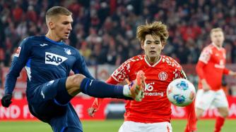 2025年11月22日 德甲-奥尔森乌龙达科斯塔扳平 美因茨主场1-1霍芬海姆