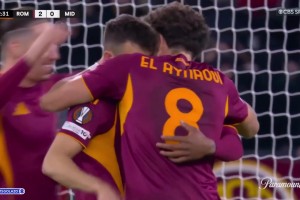 2025年11月28日 欧联杯-罗马2-1中日德兰 艾纳维凌空斩制胜沙拉维建功